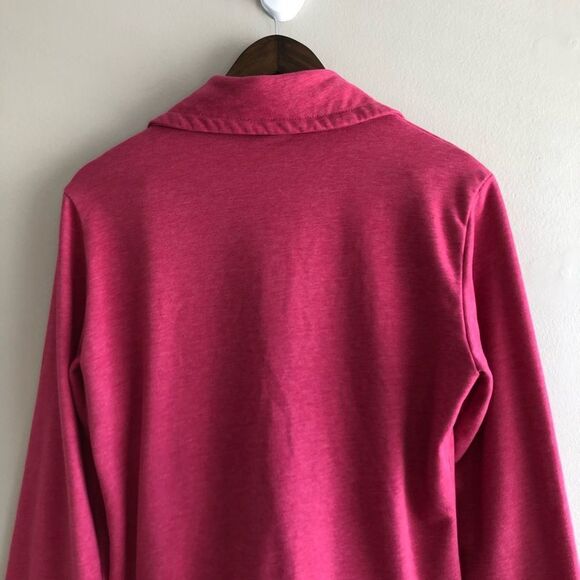 Bench Comfy Soft Long Sleeve Athleisure Zip Up Sweater Jacket Top Pink - Picture 10 of 14
